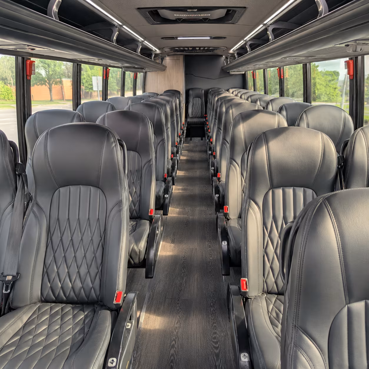 commerce city 35 passenger minibus interior